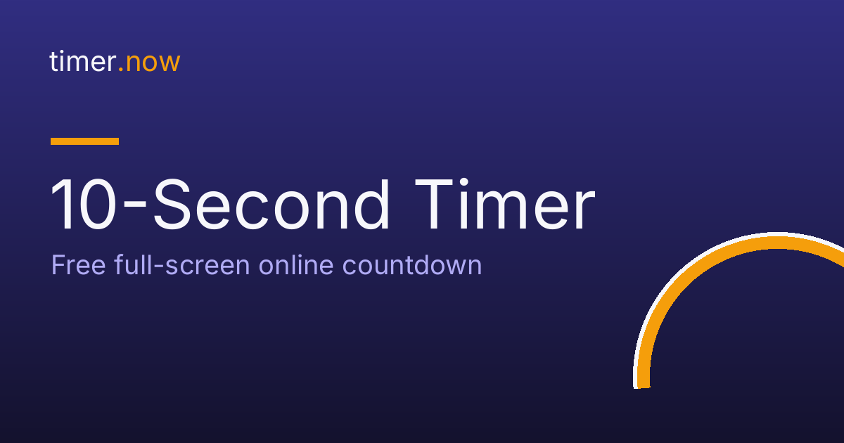 110 Second Timer 10-Second Timer - Free Online Countdown | timer.now