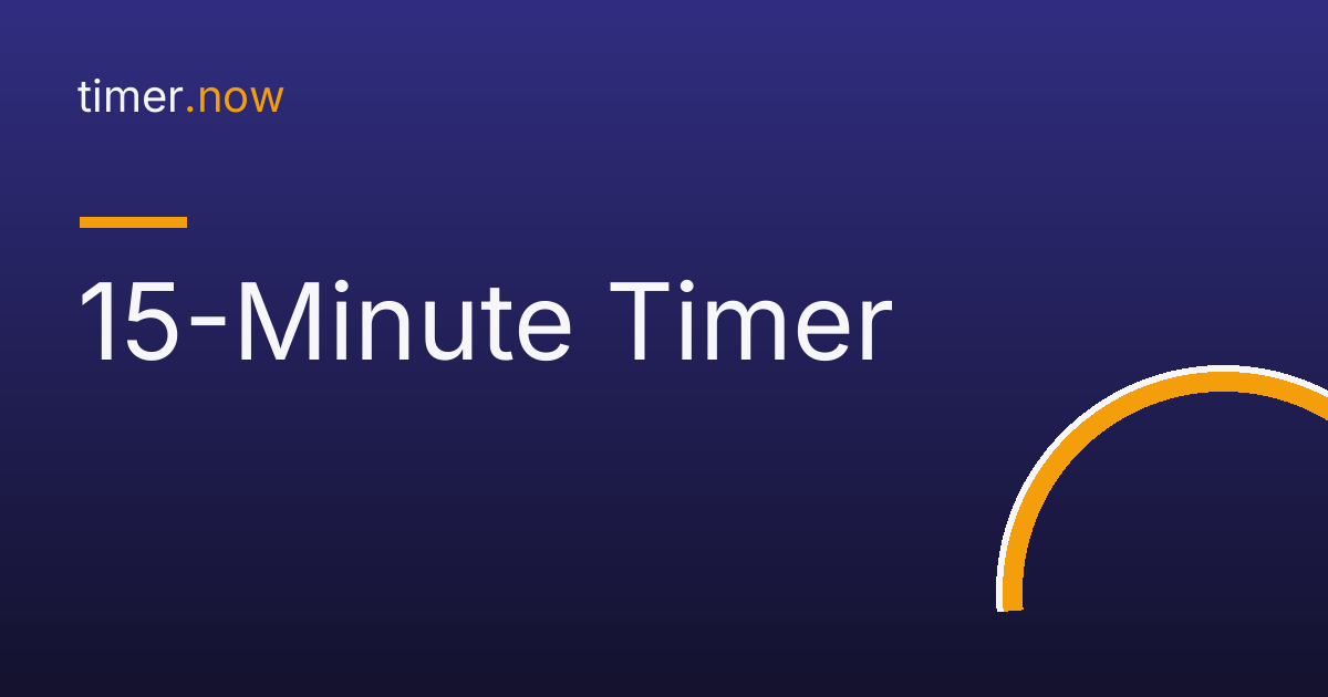 15-Minute Timer - Free Online Countdown | timer.now