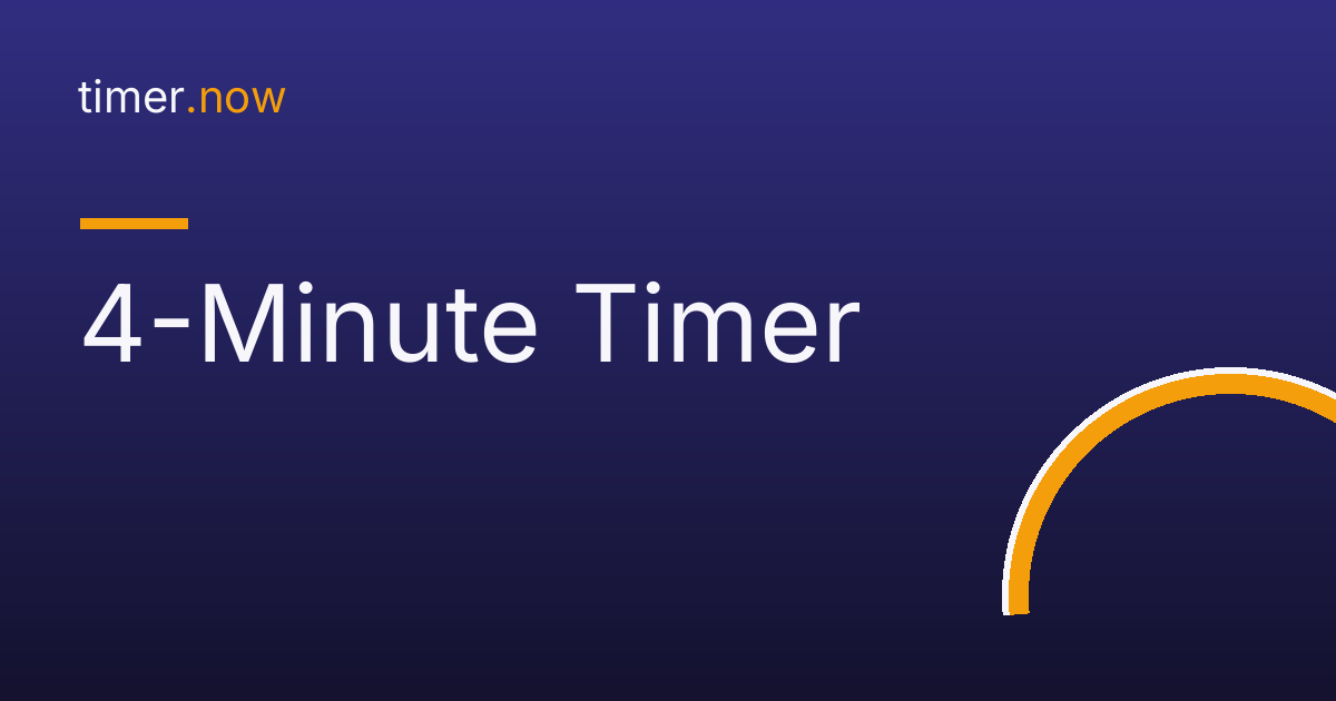 4-Minute Timer - Free Online Countdown | timer.now