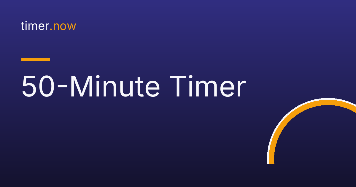 50-Minute Timer - Free Online Countdown | timer.now