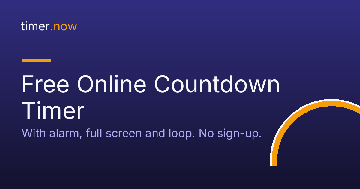 Starting Now Timer Online Countdown Timer You Can Share & Embed | timer.now