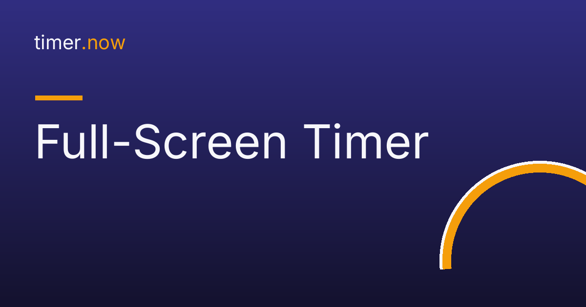 Full-Screen Timer - Free Online Countdown | timer.now