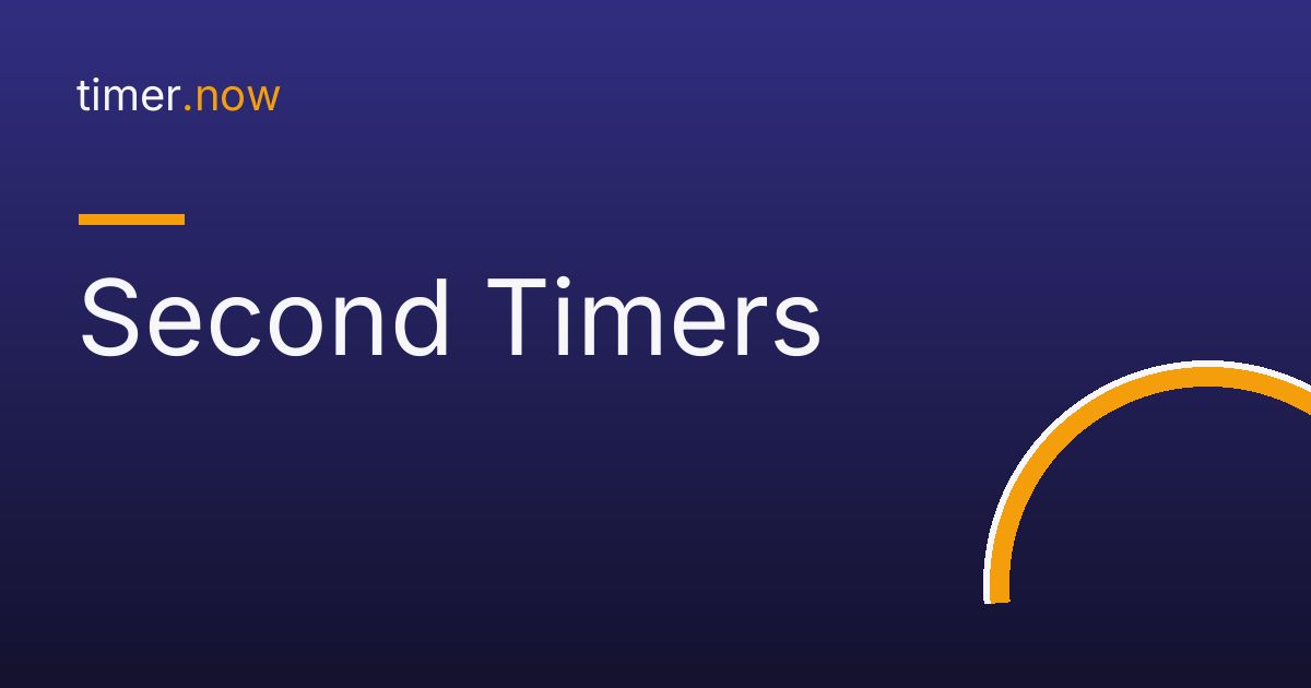 Second Timers - Set an Online Timer by Seconds | timer.now